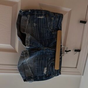 Distressed Denim Shorts